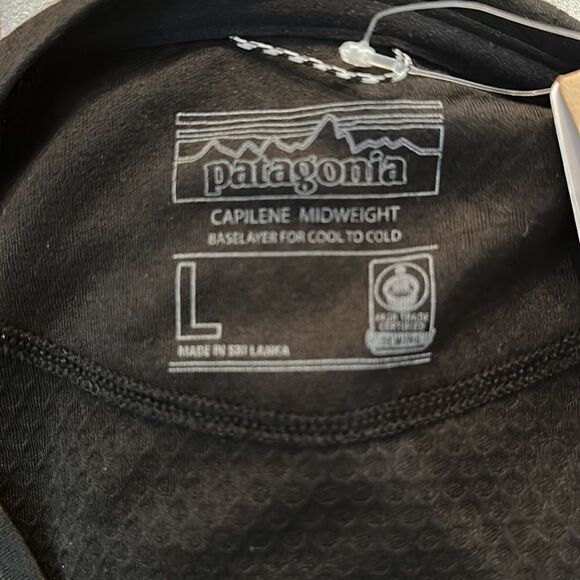 Patagonia NWT sz L capilene midweight black womens long sleeve thermal new cond - Picture 8 of 8